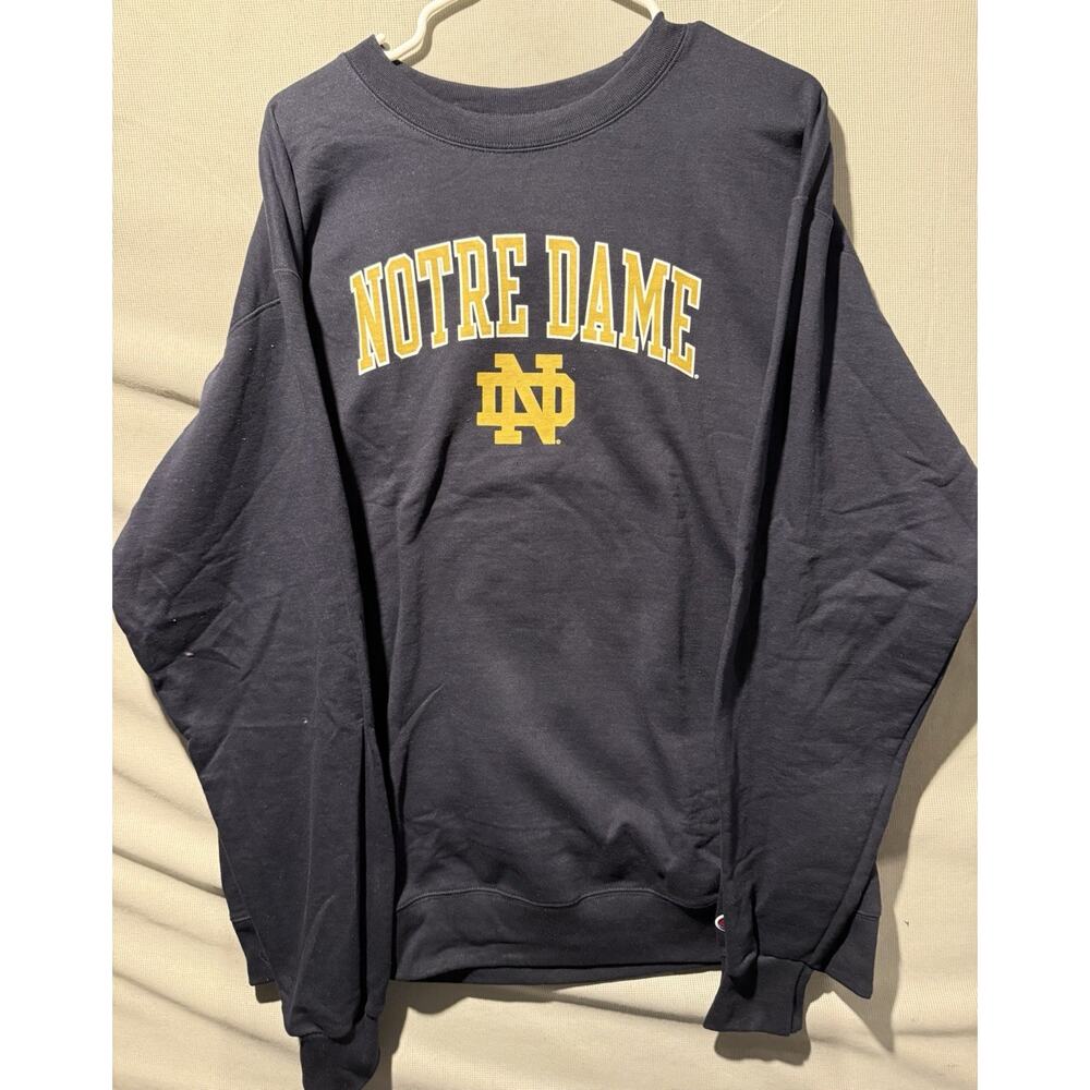 NWT Notre Dame Fighting Irish Champion Crewneck Sweatshirt Men XL Blue Pullover